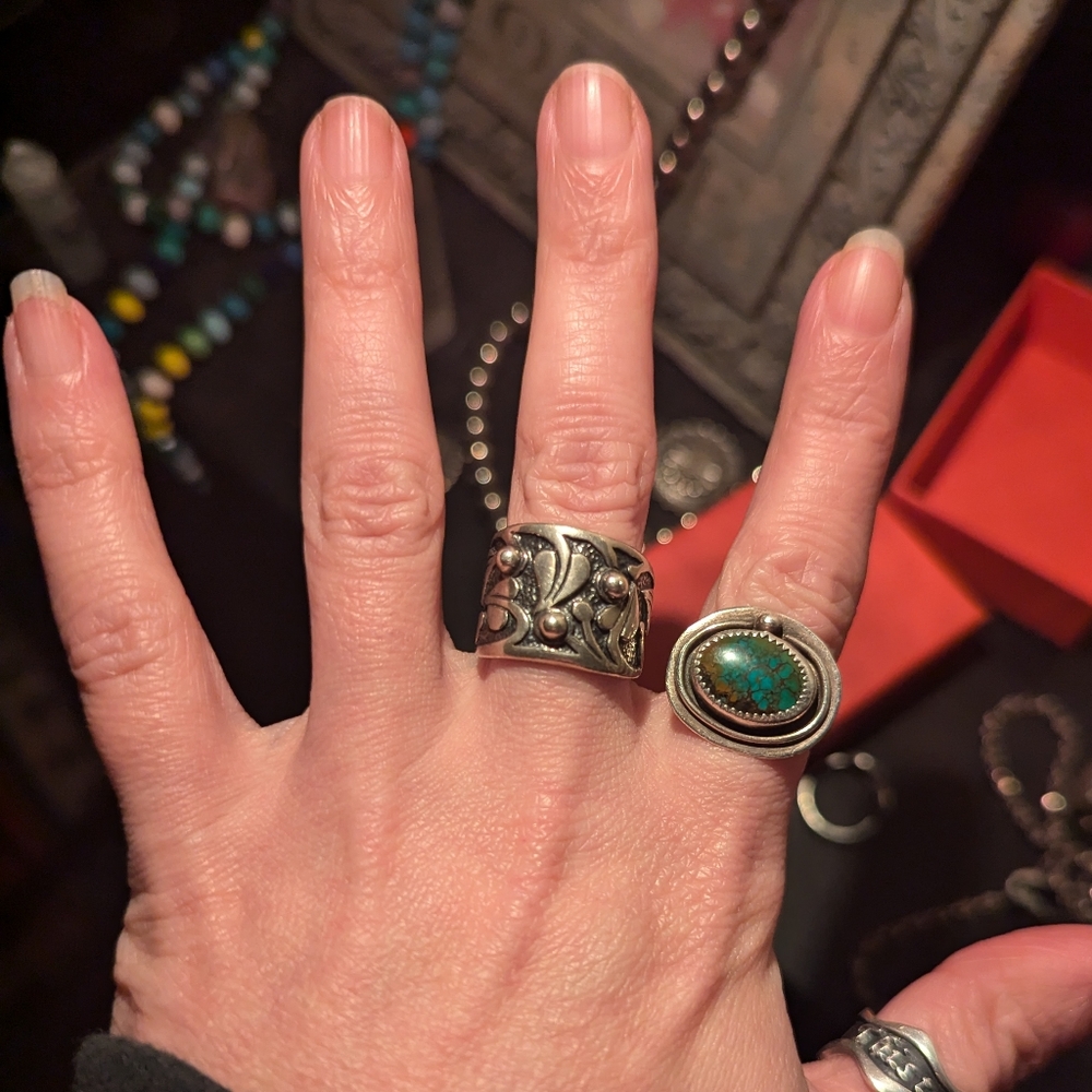 Silpada Sterling Floral Vine Holy Trinity Ring 6